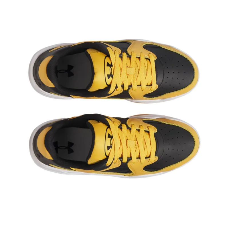 Under Armour Anti Slip Wear Resistant Low Top Casual Shoes Unisex Yellow Black-4