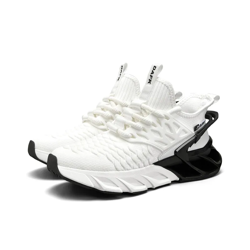 DAFK Slip Resistant Support Height Increasing High Top Running Shoes Men's-6