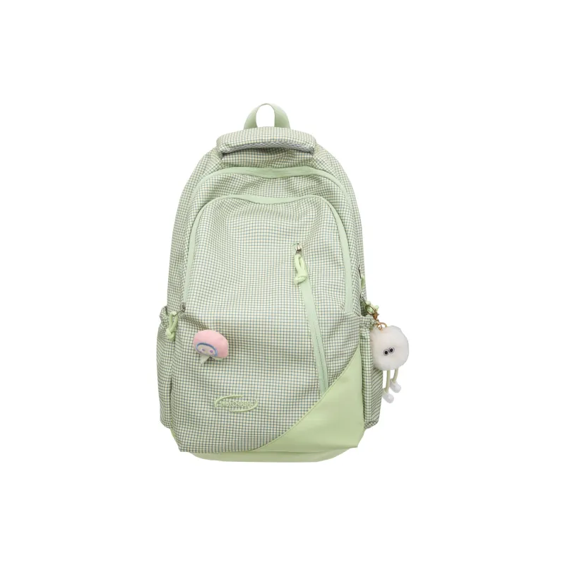 URBAN FOREST Nylon Backpack Regular Unisex Black/Pink/Green/Blue-8