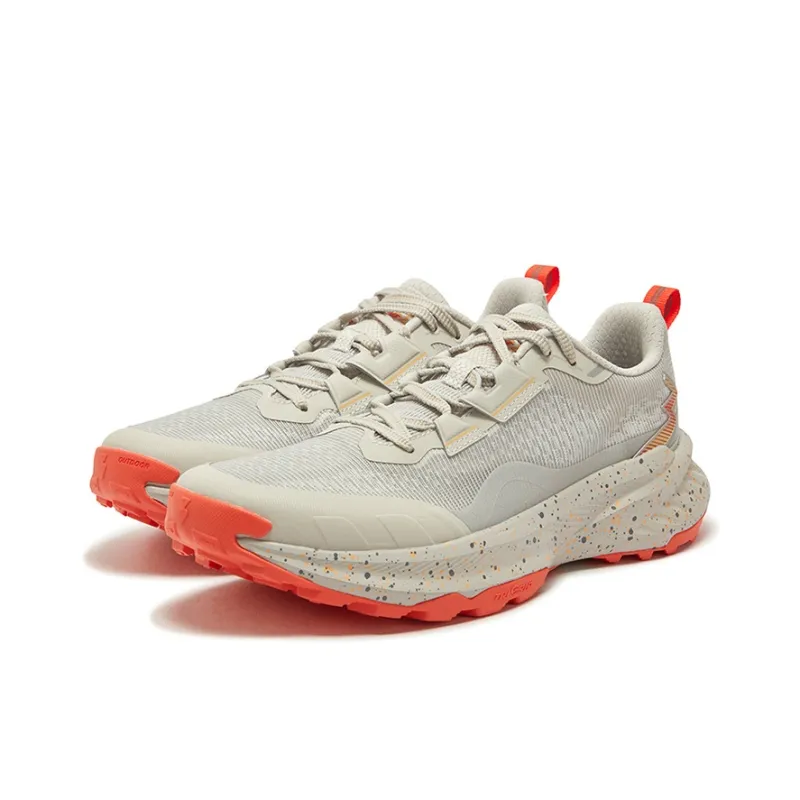 361° Anti Slip And Wear Resistant Breathable Low Top Running Shoes Men's Gray Orange-2
