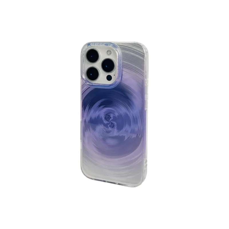 Sopi Acrylic Material Gradient Blended Swirl Phone Cases Compatible With IPhone 16/15 Pro Max/Apple 13/14 Pro/Max-6
