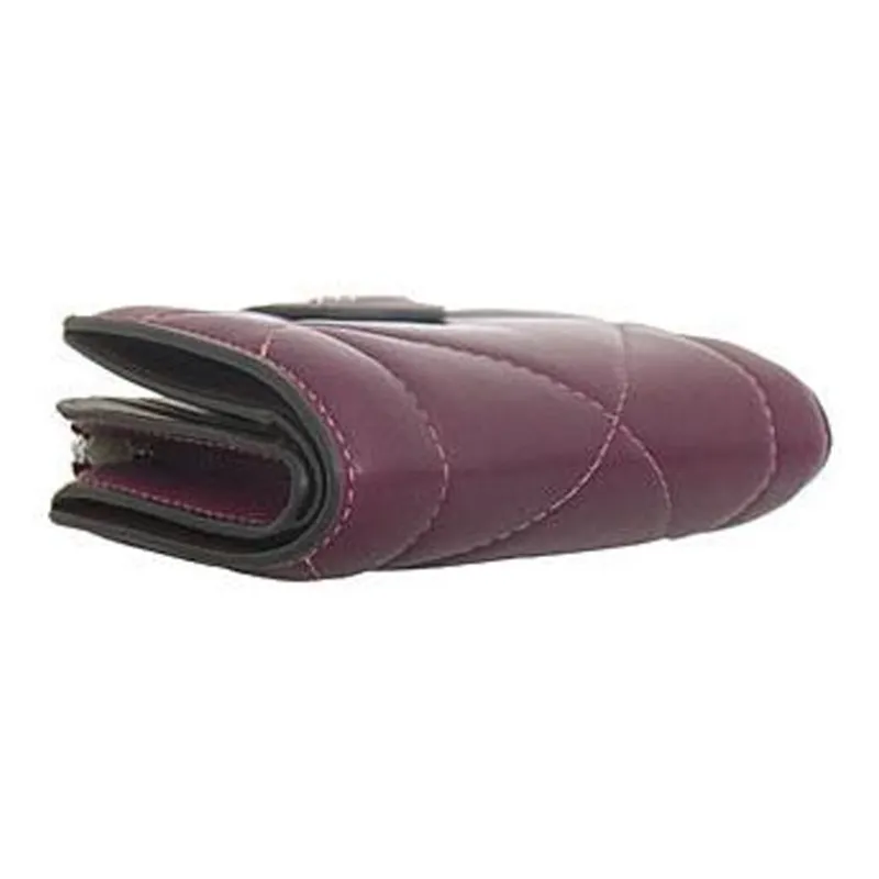 COACH Leather Wallet Medium Size Women's Deep Raspberry-3