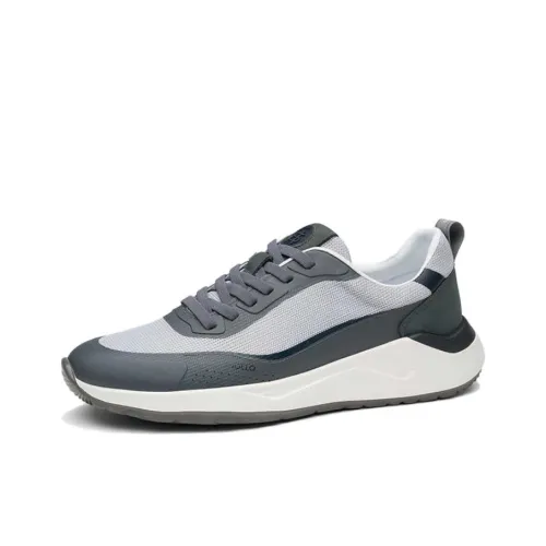 SAINT ANGELO Low Top Casual Shoes Men's Gray Blue