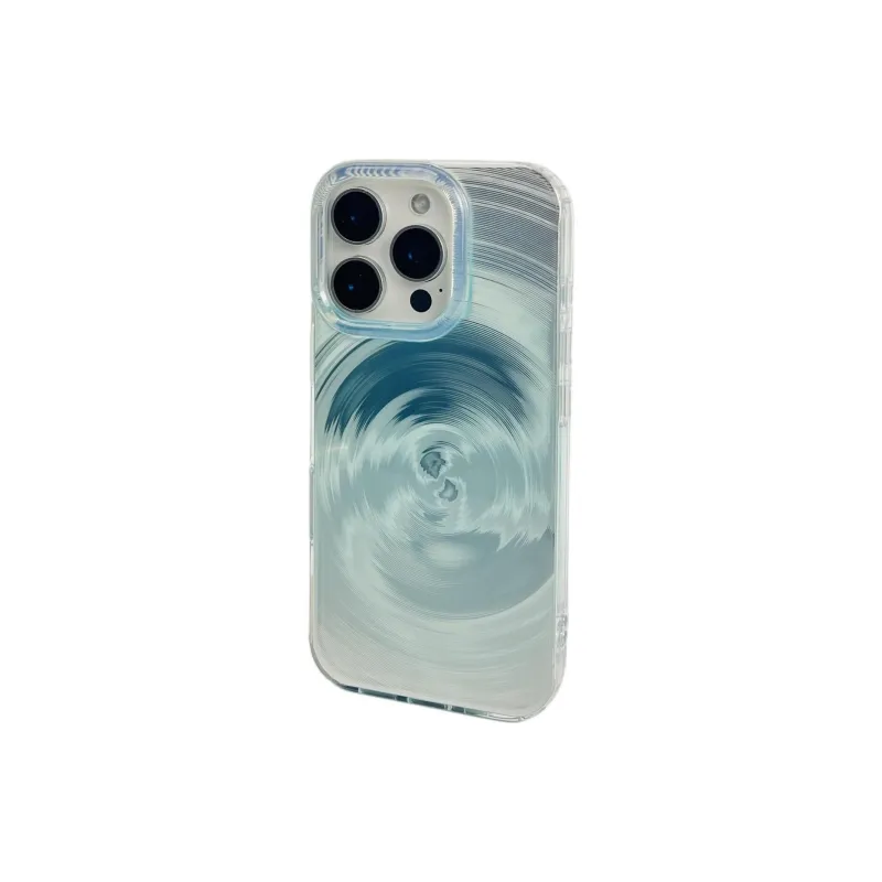 Sopi Acrylic Material Gradient Blended Swirl Phone Cases Compatible With IPhone 16/15 Pro Max/Apple 13/14 Pro/Max-10