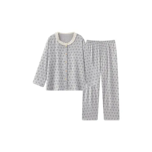 Sleeping Beauty Pajama Set Women's Light Gray