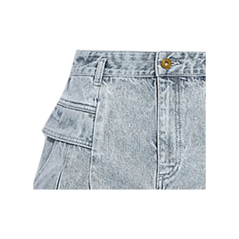 COACH Denim Shorts Women's Blue-2