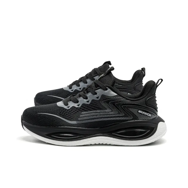 Warrior Height Increasing Lightweight Breathable Low-Top Casual Athletic Shoes Men's Black-1