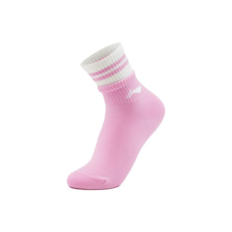LiNing Mid Calf Socks Unisex 1 Pack Light Blue Purple-1