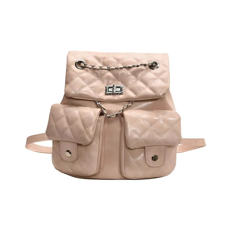 Yalu PU Backpack Women's White/Black/Blue/Pink-12