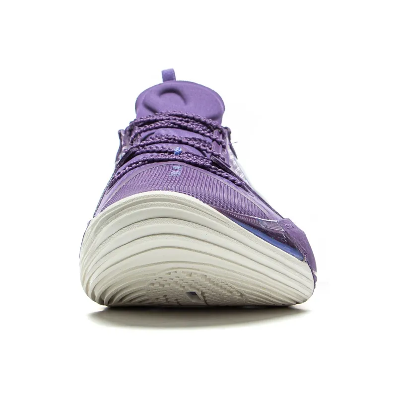 LiNing Cushioned Slip Resistant Abrasion Resistant Low Top Basketball Shoes Men's Mineral Purple-4