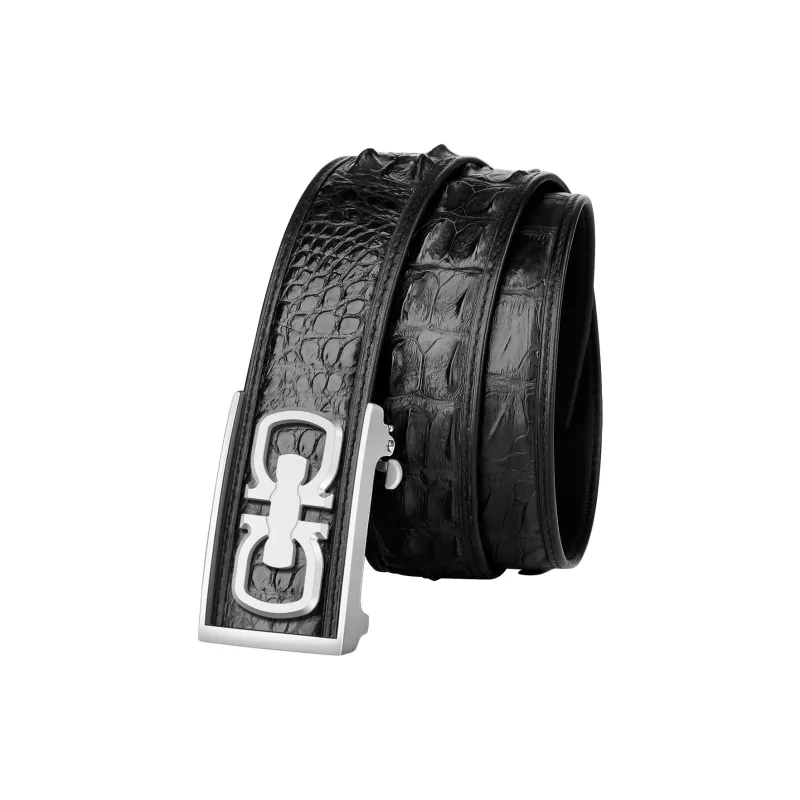CATELLES Patchwork Free Crocodile Leather Leather Belts Men's 3.8cm-1