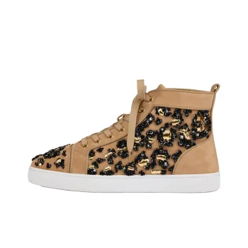 CL LUBOTING Louis Lameleo High Top Skateboard Shoes Men's Light Brown