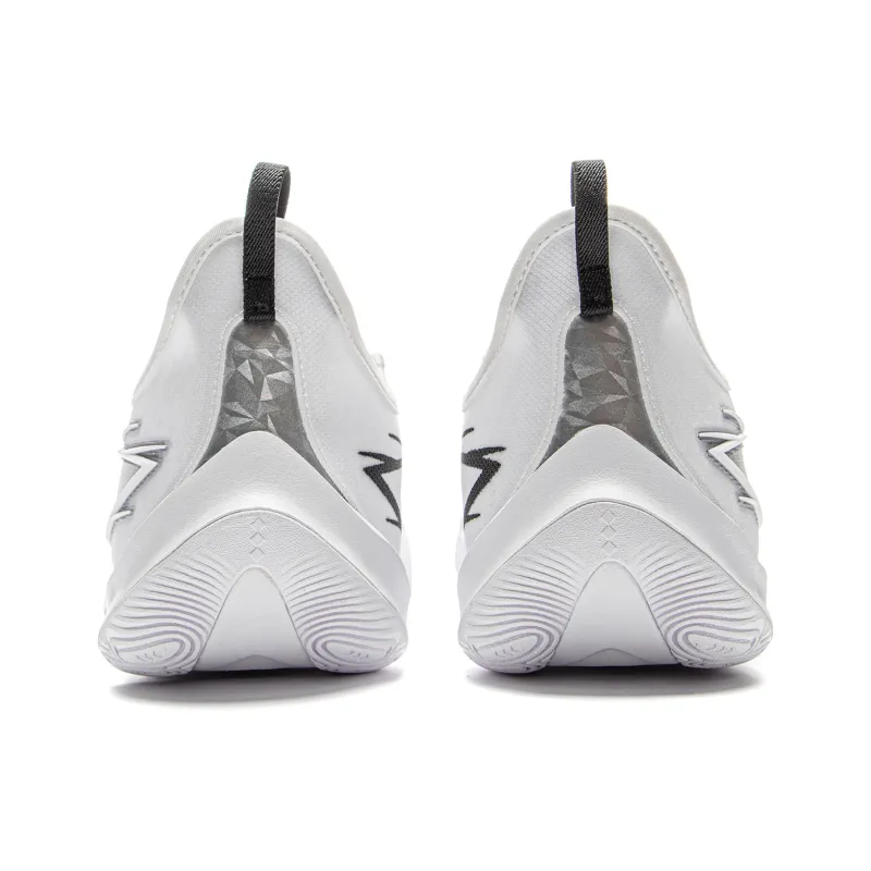 LiNing Cushioned Slip Resistant Abrasion Resistant Low Top Basketball Shoes Men's Standard White-5