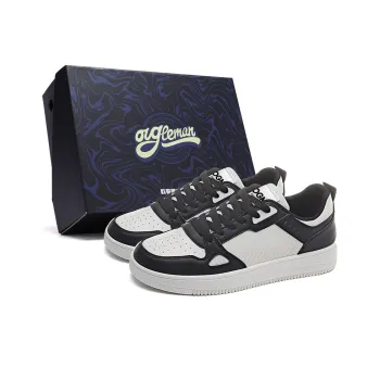 OUGLEMEN Slip Resistant Cushioning Impact Resistance Wear Resistant Low Top Skateboard Shoes Unisex