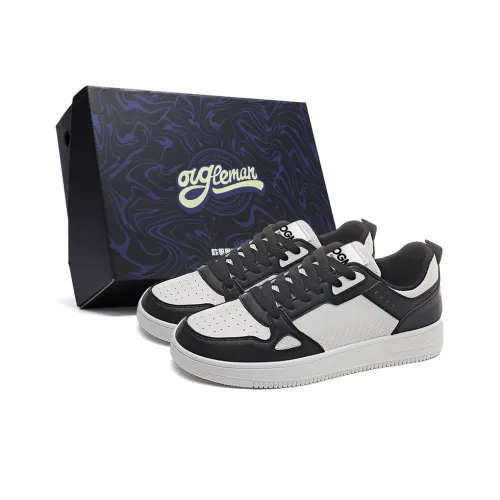 OUGLEMEN Slip Resistant Cushioning Impact Resistance Wear Resistant Low Top Skateboard Shoes Unisex