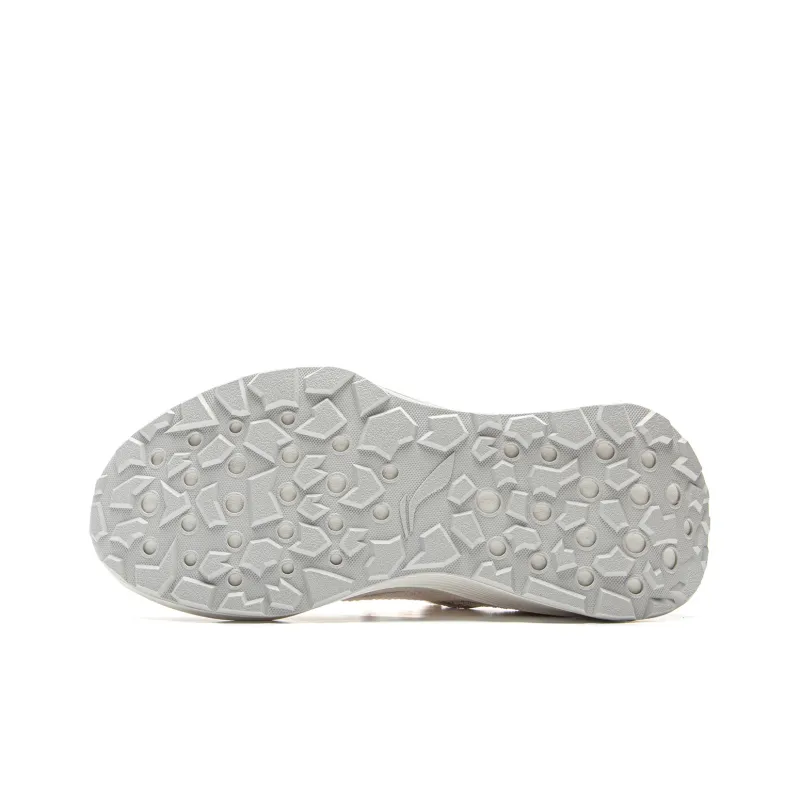 LiNing Zhengrong M500 Wear Resistant Breathable Slip Resistant Low Top Casual Shoes Women's White Gray-6