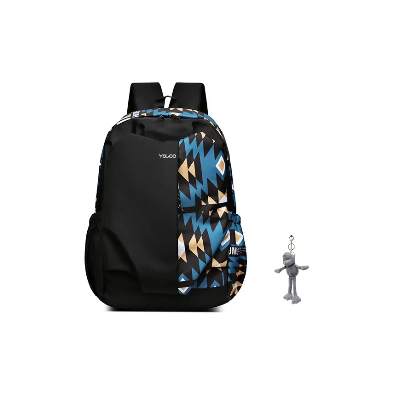 Yalu Polyester Backpack Laptop Backpack Regular Unisex White/Red/Green/Blue-18