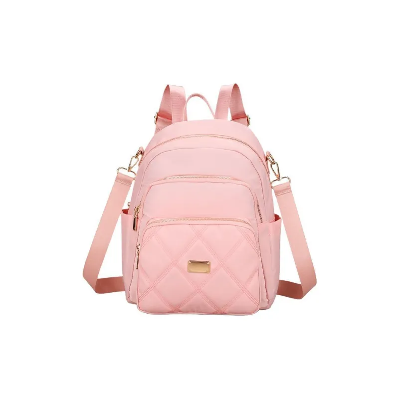 Yalu Oxford Backpack Regular Women's Silver/Black/Pink/Violet/Apricot-12