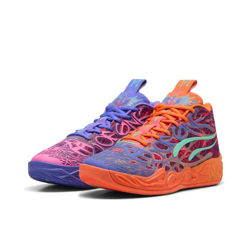 PUMA MB.04 Anti Slip Wear Resistant Mid Top Basketball Shoes Unisex Purple Orange Pink Green-2
