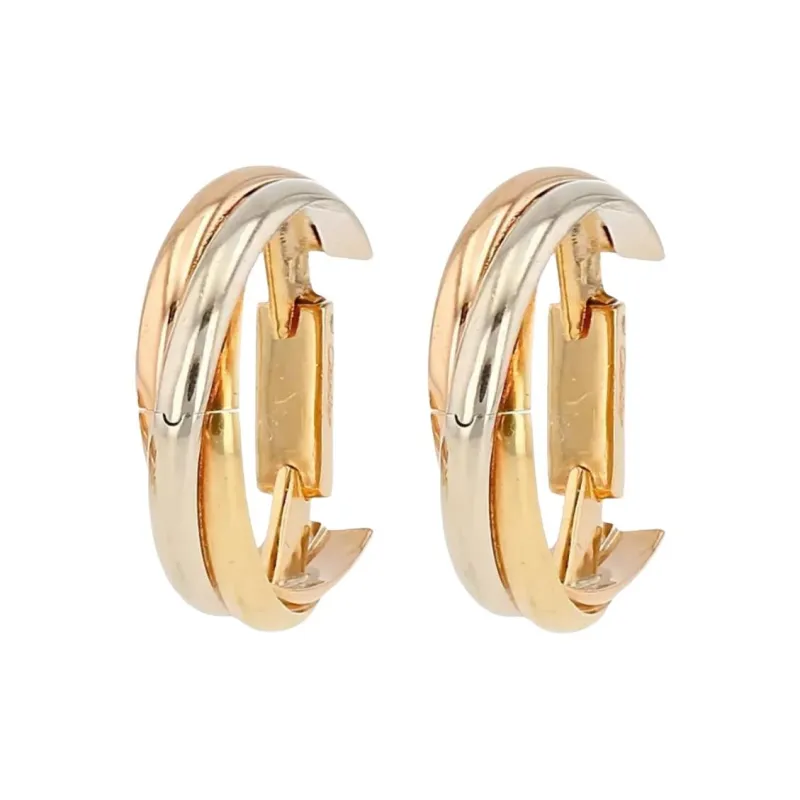 Cartier 2010s Pre owned 18kt Gold Trinity Cufflinks-0