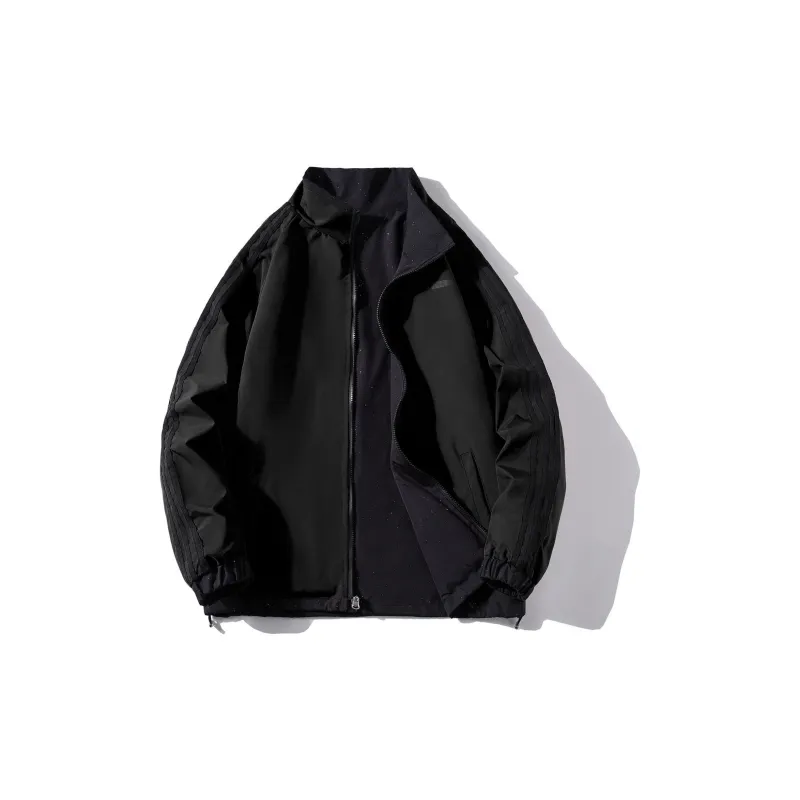 HOKLV Jackets Coats Unisex Red Black-5