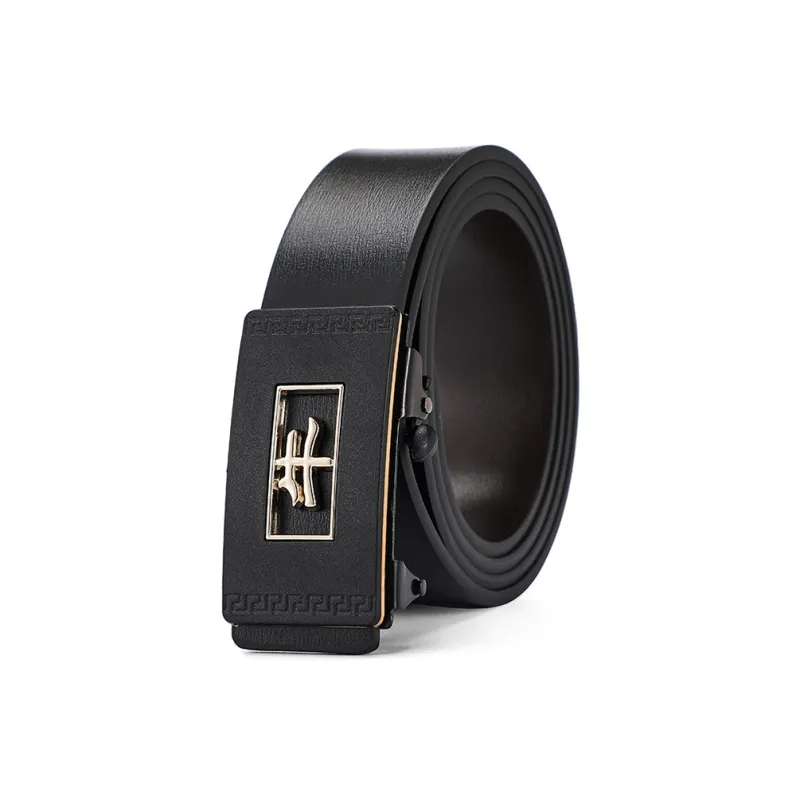 YUZHAOLIN Cow Split Leather Leather Belts Men's Width 3.5CM-1