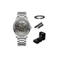 8036 Cool Black, Steel Band[Trendy Box+Genuine Leather Strap+Bracelet]