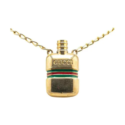 GUCCI 20th Century Plated Perfume Bottle Pendant Necklace Costume Necklace