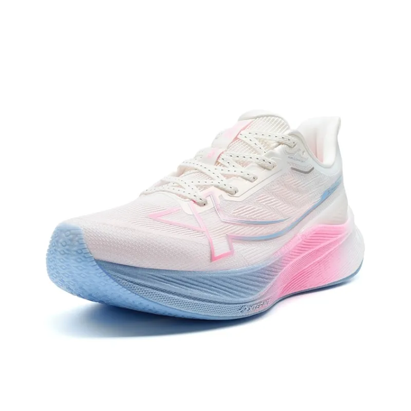 XTEP 2000km 3.0 Cushioning Anti Slip And Wear Resistant Coverage Low Top Training Running Shoes Women's Flowing Sakura-1
