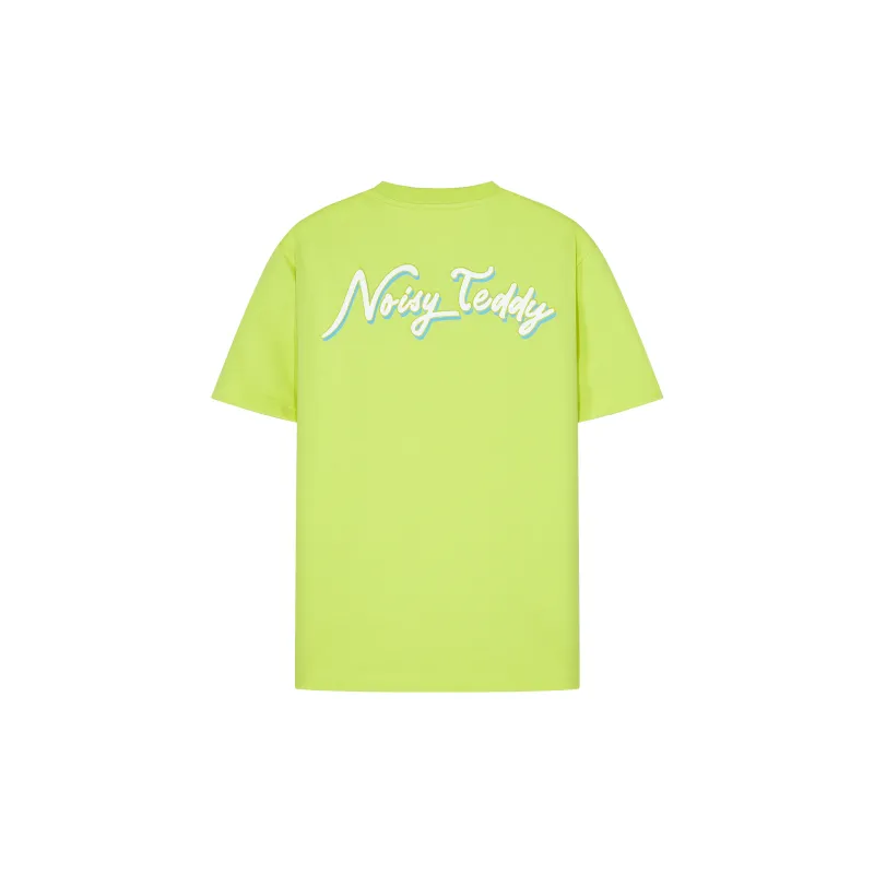 NOISY TEDDY Short Sleeved T Shirts Green Unisex-1