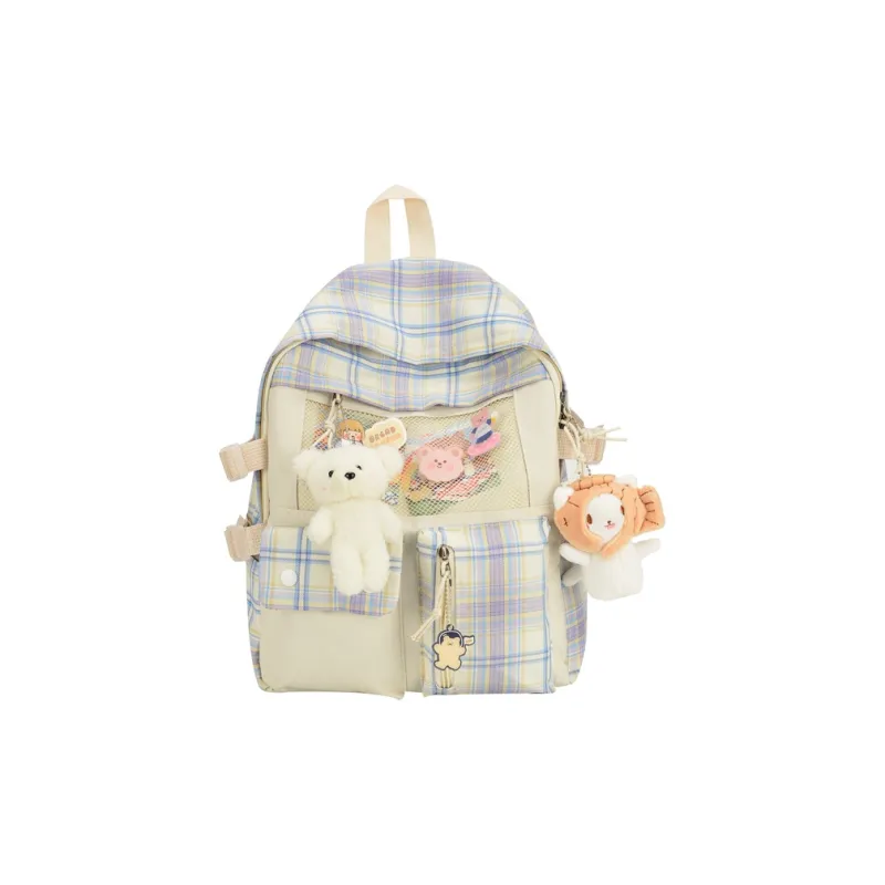 URBAN FOREST Canvas Backpack Regular Women's Black/Purple/Blue/Pink-5