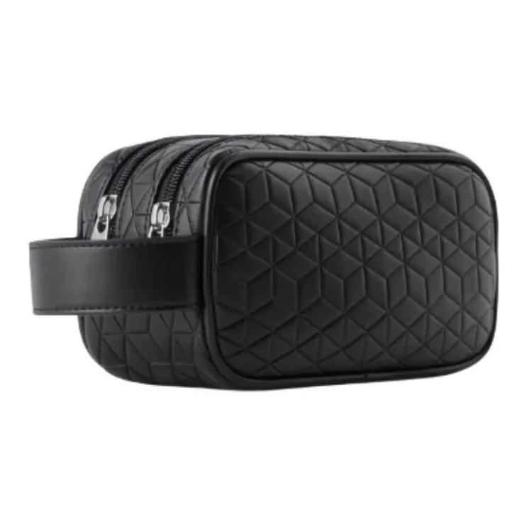 ZARA Polyurethane Toiletry Bag Men's Black-2
