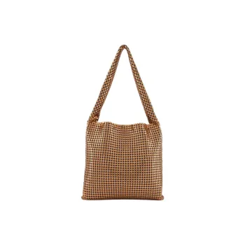 Paco Rabanne Metallic Aluminum Shoulder Bag Women's Gold