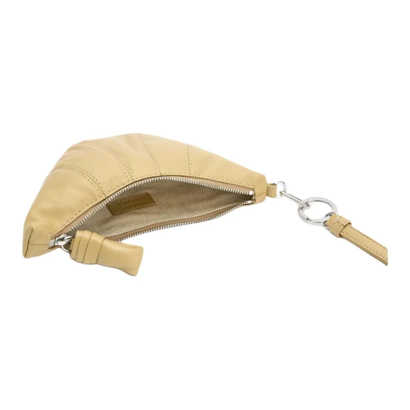 Lemaire Lambskin Coin Purse With Croissant Design Regular Unisex Ginger Yellow-1