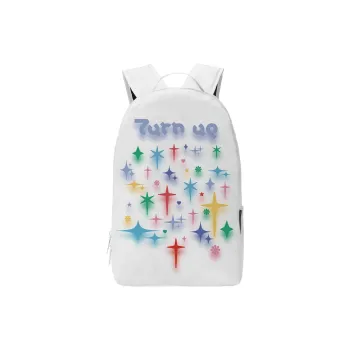 TURN UP Polyester Backpack Regular Unisex White