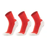 Crew Glue Soccer Socks, Red 3 Pack