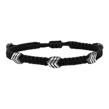 David Yurman Sterling Silver Woven Onyx Bracelet