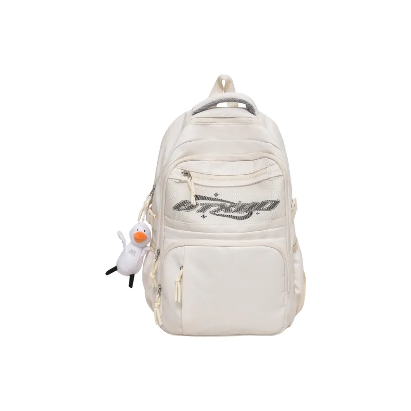 PAIBLOKS Nylon Backpack Unisex Black/White/Blue/Red-3