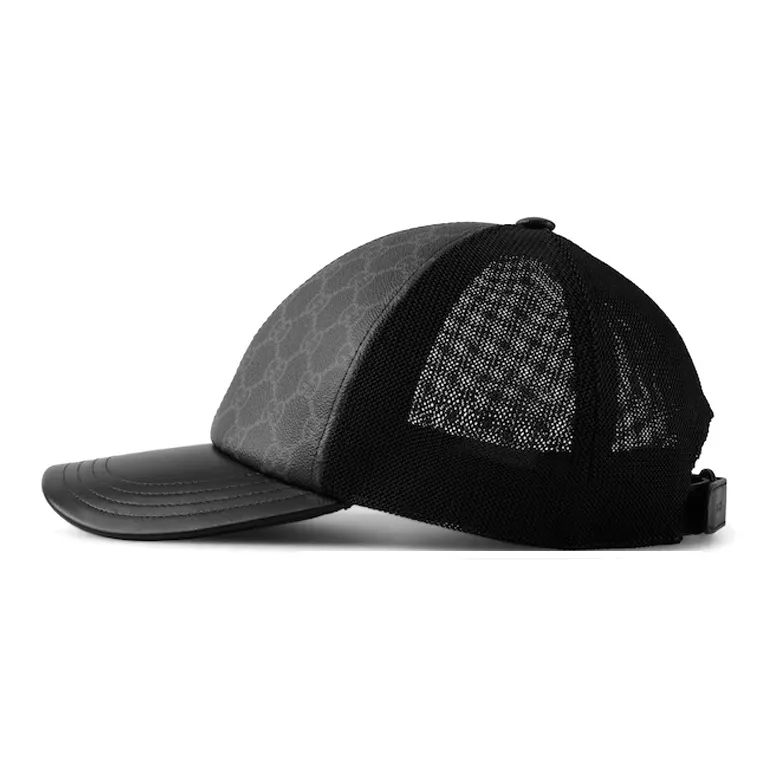GUCCI Cotton Baseball Caps Men's Black-1
