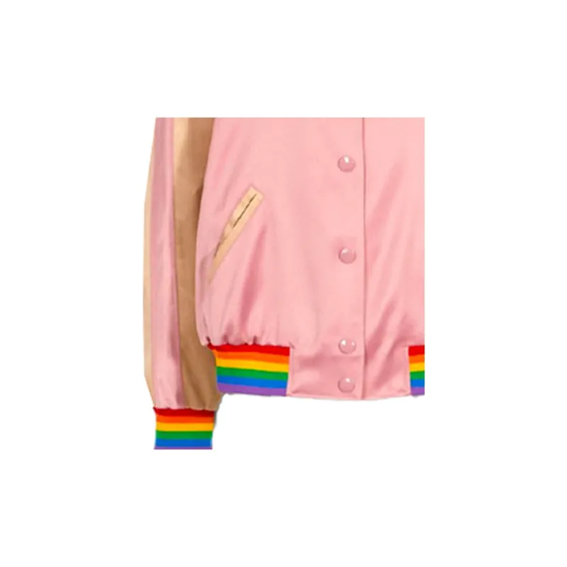 COACH SS21 Baseball Jacket Women's Pink-4
