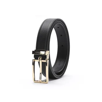 Satchi Cow Leather Leather Belts Women's Black/Earth Yellow Width  2.4cm