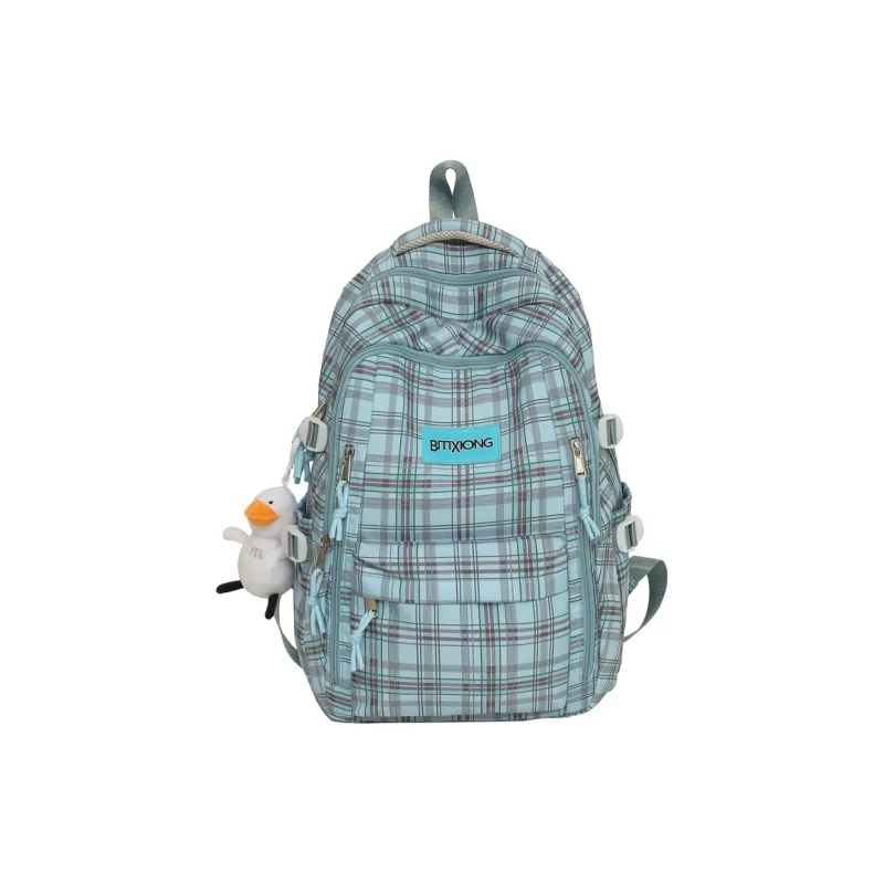 PAIBLOKS Nylon Backpack Unisex Black/pink/blue/yellow-5