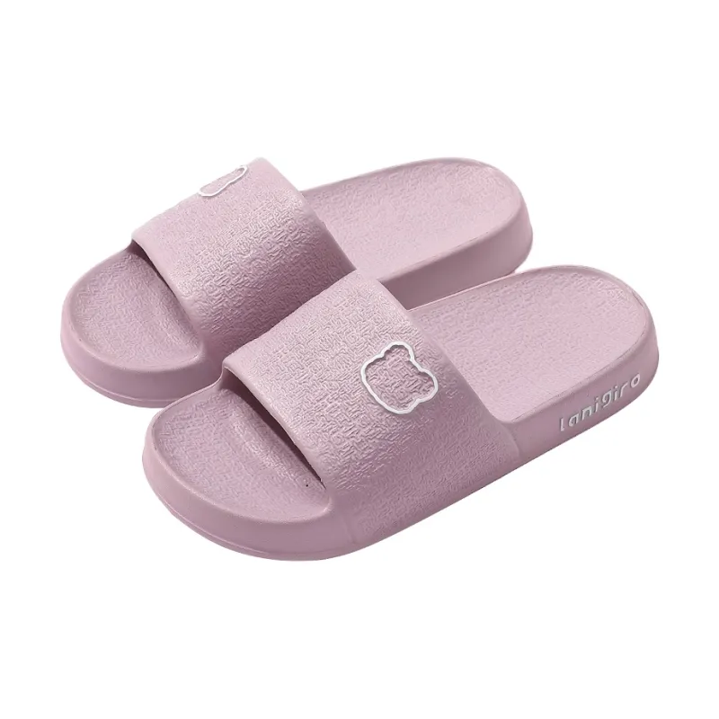 Foot Recreation Painted Bear Slippers Summer Indoor Home Bathroom Slip Resistant EVA Sandals Unisex-8