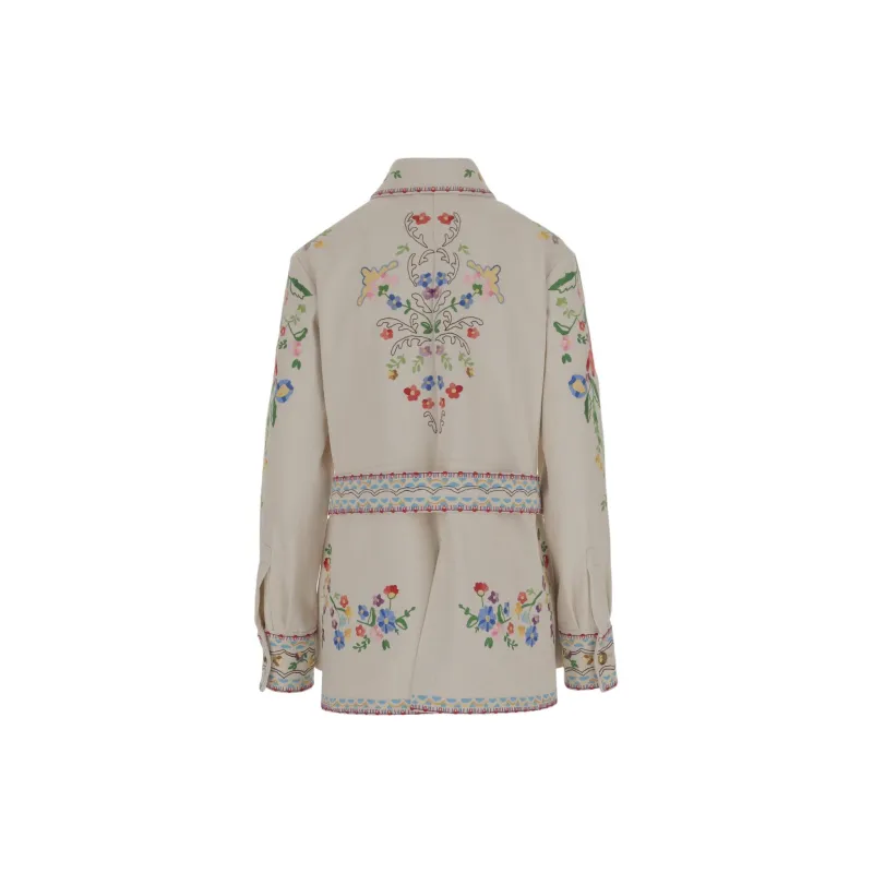 Valentino SS25 Jackets Coats Women's Beige-1