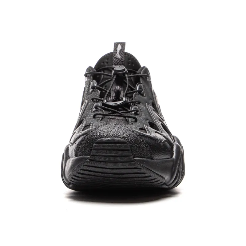 LiNing Cat Claw Breathable Height Increasing River Trekking Shoes Men's Night Black-4