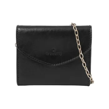 Il Bisonte Leather Card Holder Women's Black