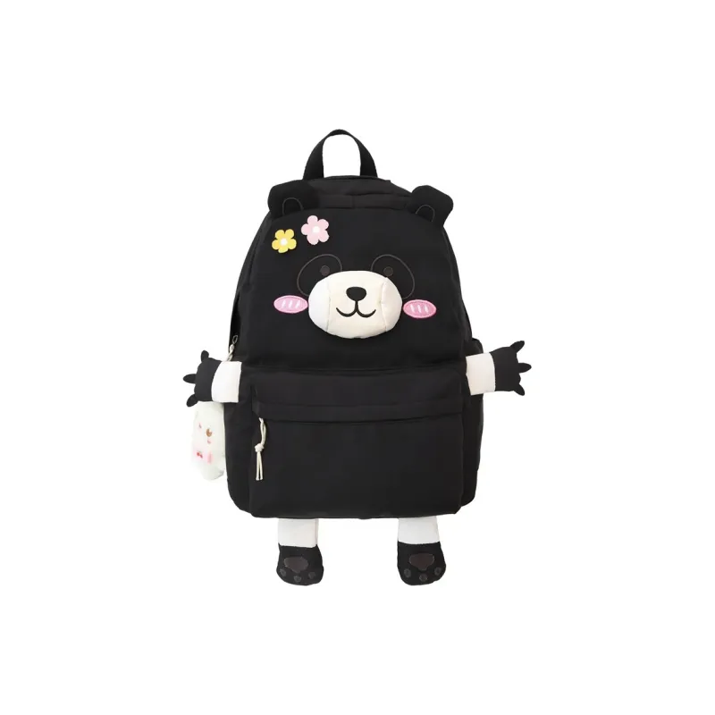 URBAN FOREST Nylon Backpack Women's White/Black/Khaki-1