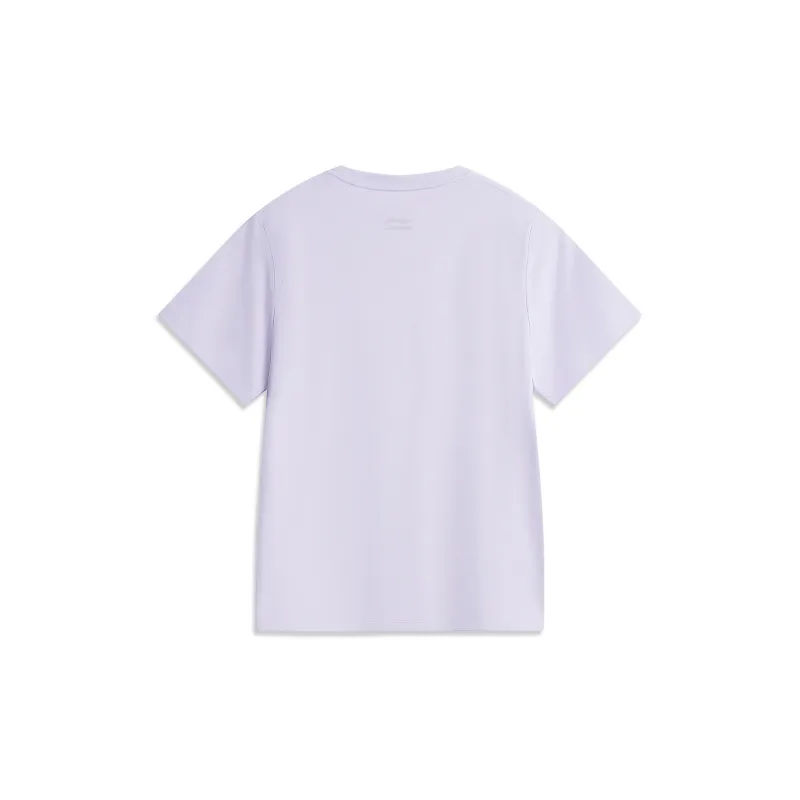 LiNing Sports Life Collection T Shirt Women's Sea Salt Purple-1