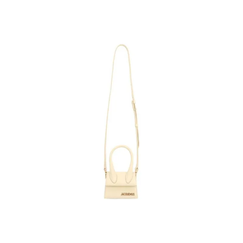 Jacquemus Le Chiquito Calfskin Shoulder Bag, Crossbody Bag, Handbag Mini Women's White-1