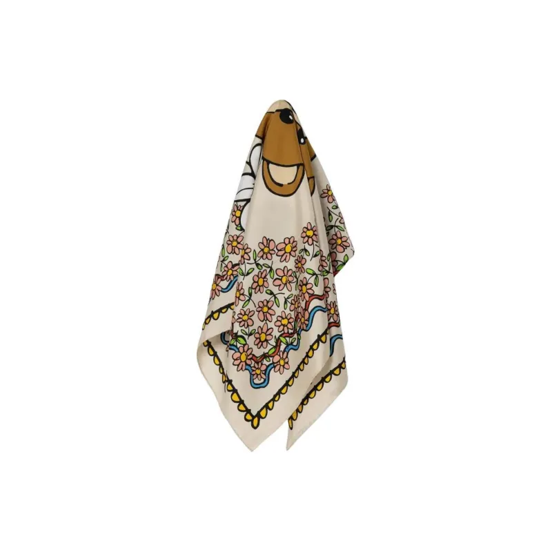 MOSCHINO Teddy Bear Silk Scarf-0